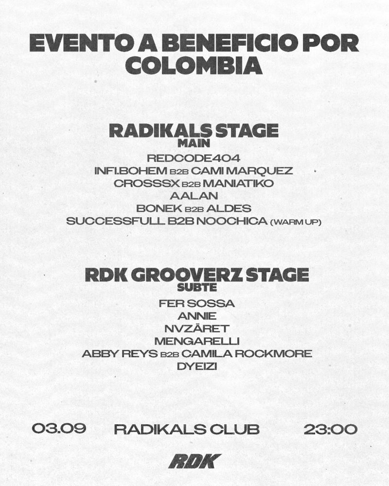 Evento a beneficio por colombia